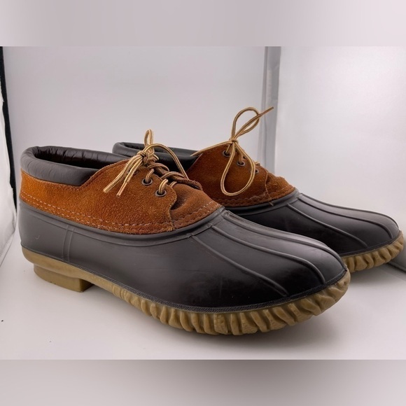 LaCrosse Other - LaCrosse Men’s Brown Leather 3 Eye Duck Shoes Low Rain Muck Steel Shank Size 11 